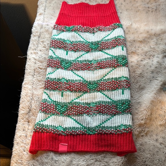 Boots & Barkley Holiday Dog Sweater Large Green Red - Picture 7 of 8